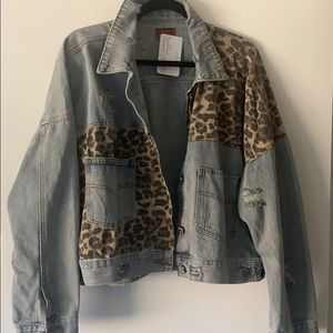 Cropped Jean distressed jacket